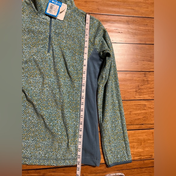 NWT Columbia Fleece Pullover Size SMALL Green Half Zip Sweatshirt - Picture 8 of 10
